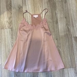Pink Lily Pink satin Tank Top